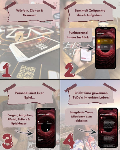 TronoTales Spielablauf, mit App
